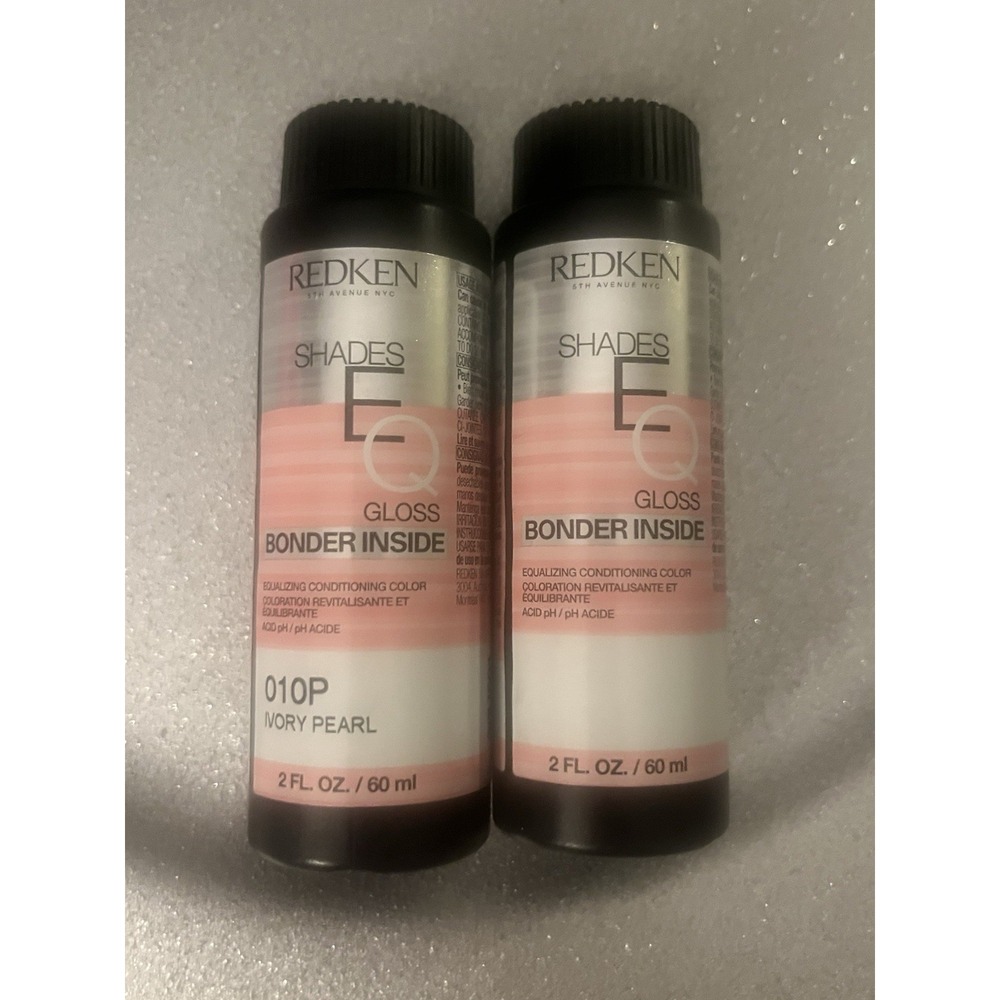 Redken 010P Ivory Pearl Set 2 SHADES EQ Gloss Demi-Permanent Hair Color W/BONDER